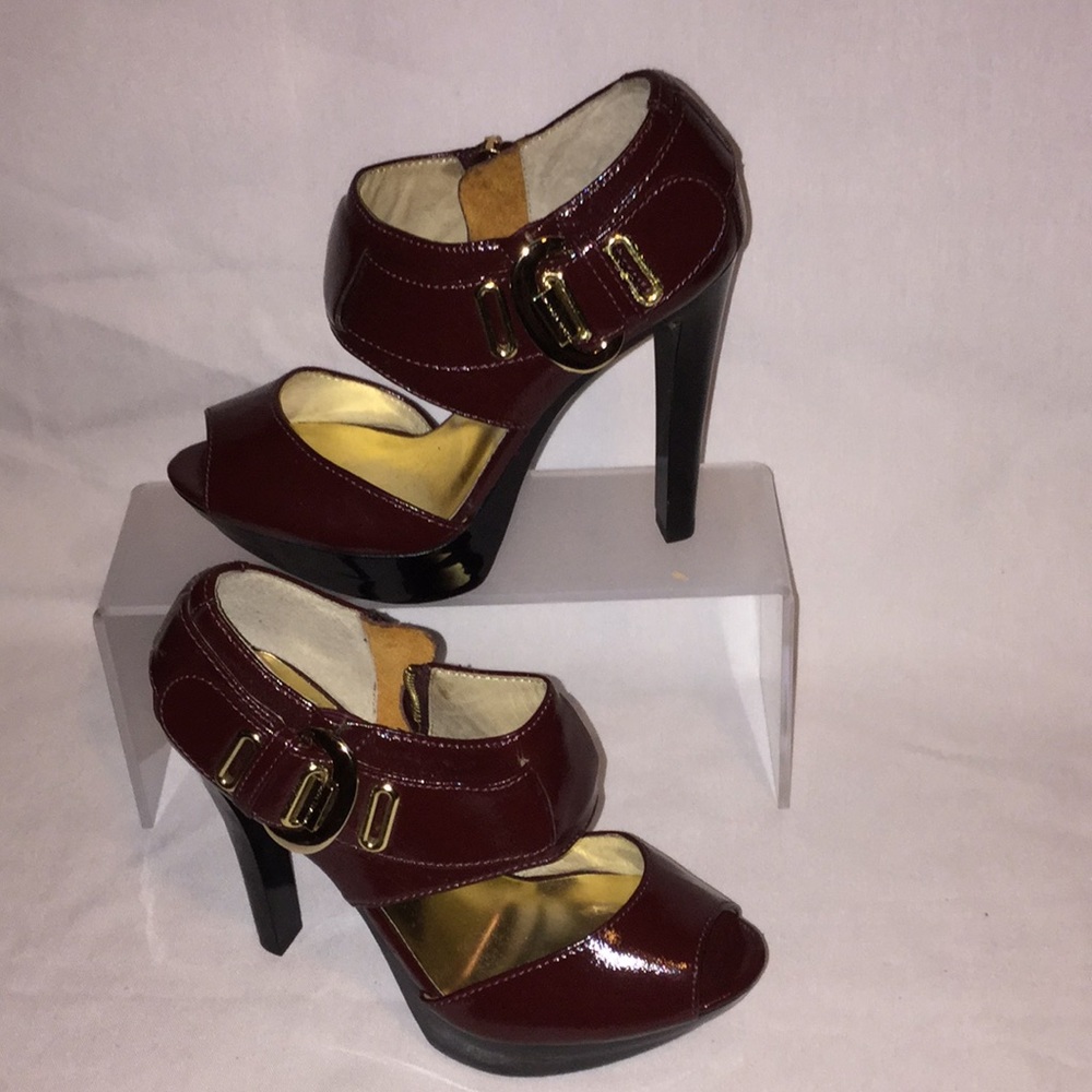Michael Michael Kors Morgan platform Burgundy heel